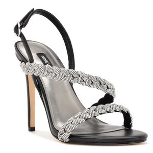 Nine West Tiff Sandal with gems black size: 4.5